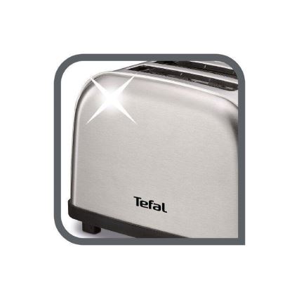 Tefal - Grille-pain à deux compartiments ULTRA MINI 700W/230V chrome mat
