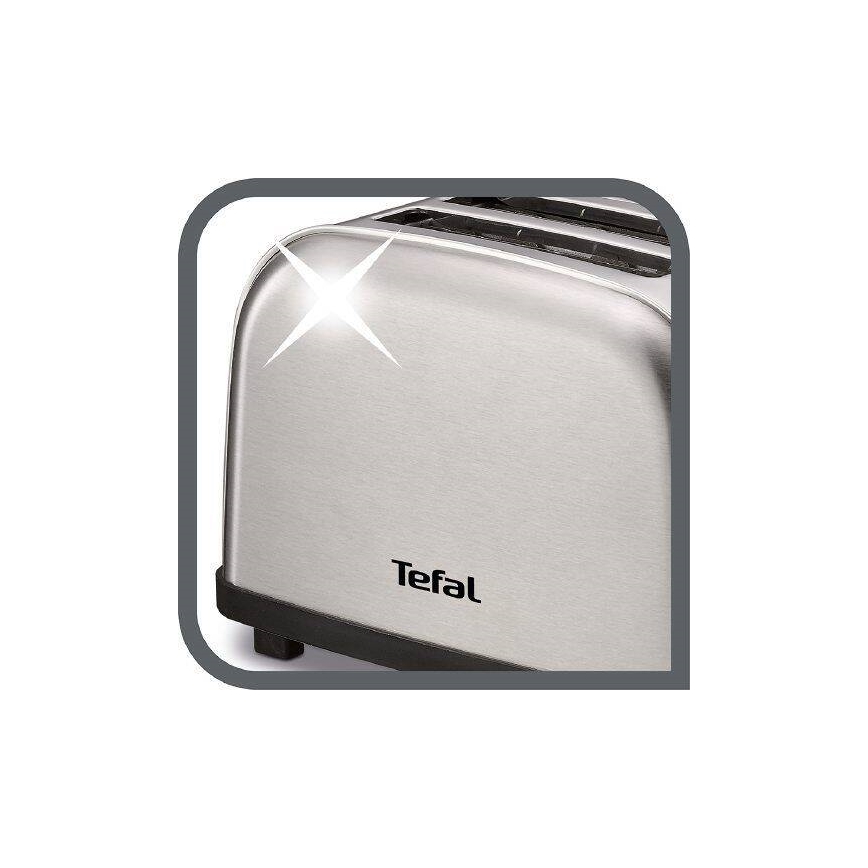 Tefal - Grille-pain à deux compartiments ULTRA MINI 700W/230V chrome mat