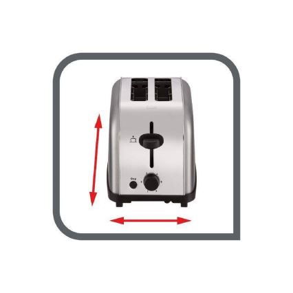 Tefal - Grille-pain à deux compartiments ULTRA MINI 700W/230V chrome mat