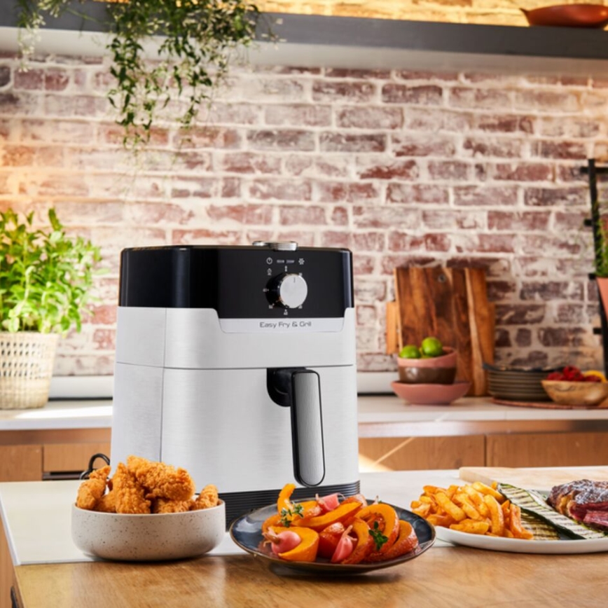 Tefal - Heißluftfritteuse 4,2 l EASY FRY&GRILL 2-in-1 1550W/230V Edelstahl