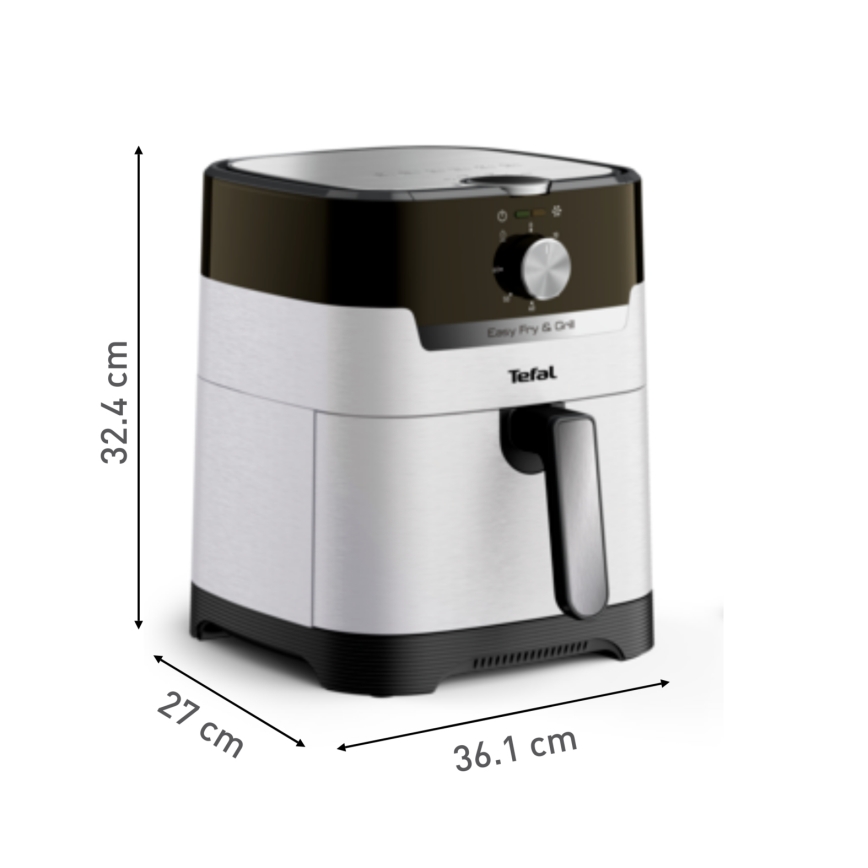 Tefal - Heißluftfritteuse 4,2 l EASY FRY&GRILL 2-in-1 1550W/230V Edelstahl