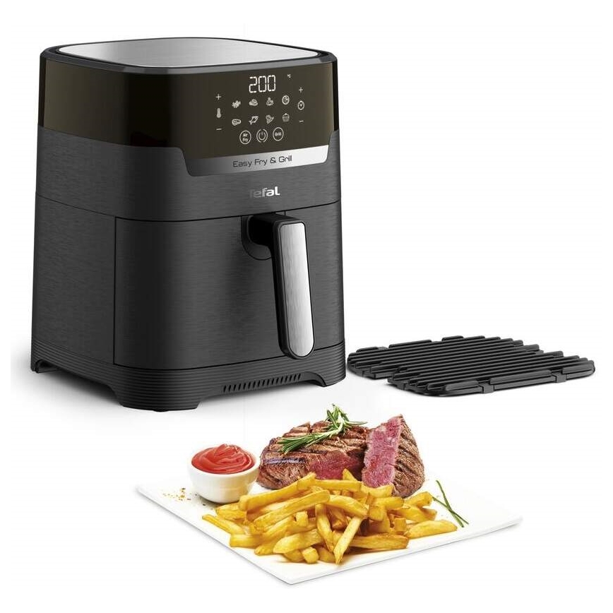 Tefal - Heißluftfritteuse 4,2 l EASY FRY&GRILL 2-in-1 1550W/230V schwarz
