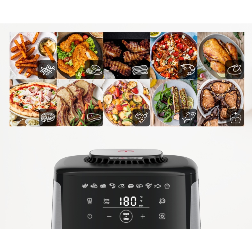 Tefal - Heißluftfritteuse 5 l EASY FRY SILENCE 10-in-1 1400-1670W/230V