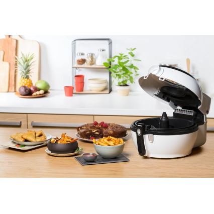 Tefal - Heißluftfritteuse ACTIFRY GENIUS DUAL MOTION 1,2l 1350W/230V weiß