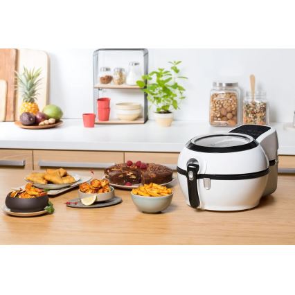 Tefal - Heißluftfritteuse ACTIFRY GENIUS DUAL MOTION 1,2l 1350W/230V weiß