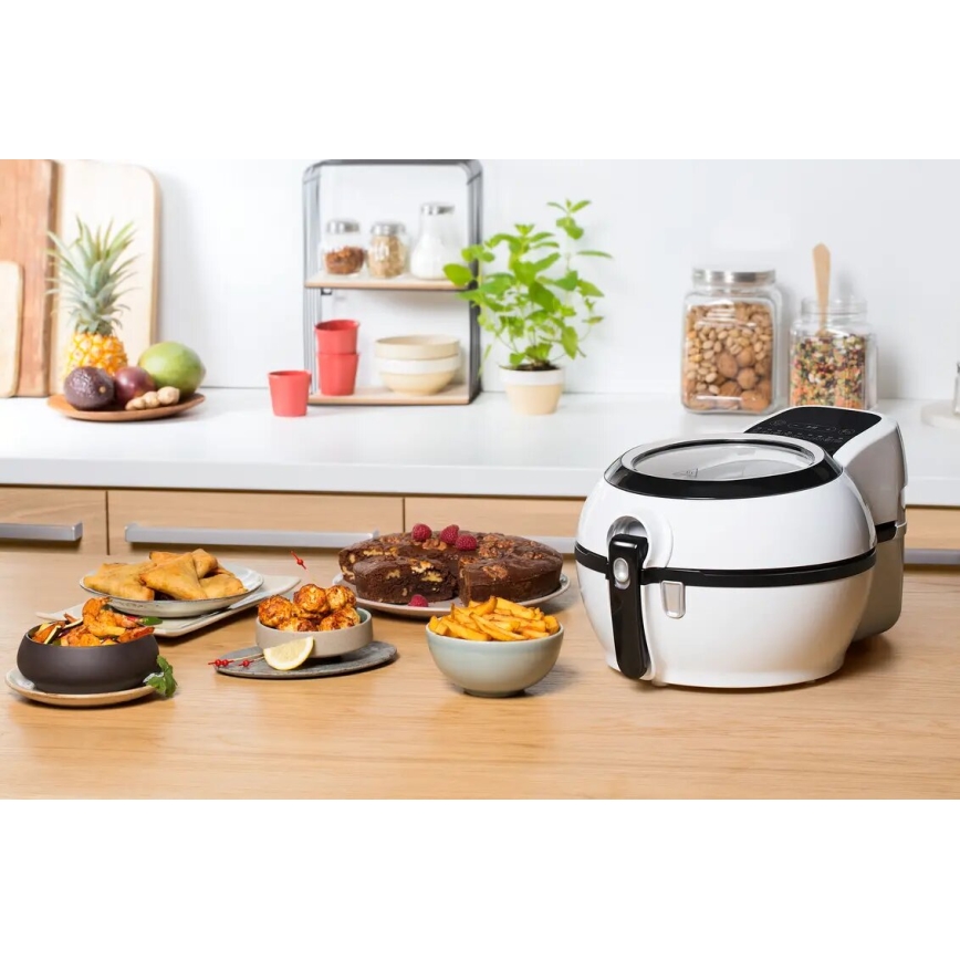 Tefal - Heißluftfritteuse ACTIFRY GENIUS DUAL MOTION 1,2l 1350W/230V weiß
