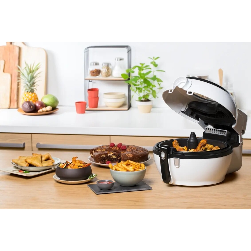 Tefal - Heißluftfritteuse ACTIFRY GENIUS DUAL MOTION 1,2l 1350W/230V weiß