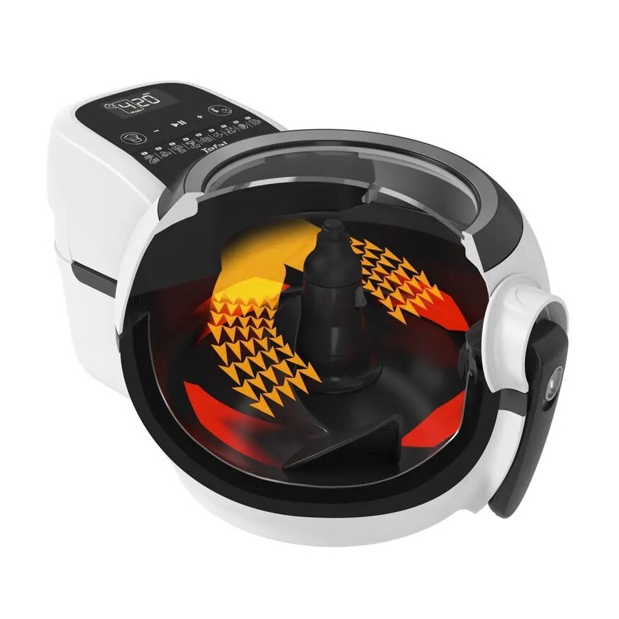 Tefal - Heißluftfritteuse ACTIFRY GENIUS DUAL MOTION 1,2l 1350W/230V weiß