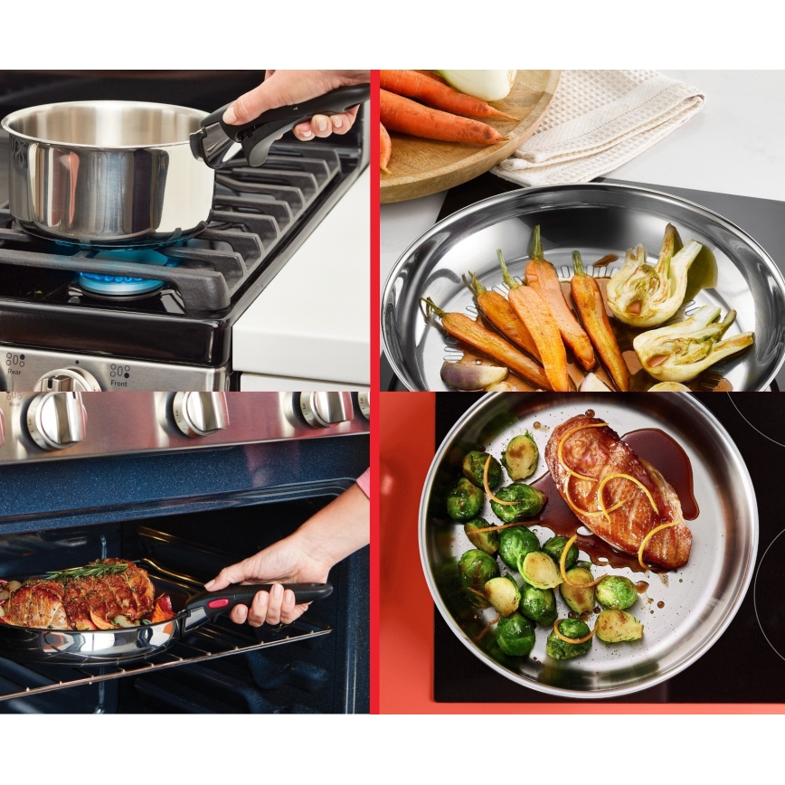 Tefal - INGENIO COOK 6-teiliges Kochgeschirr-Set, Edelstahl