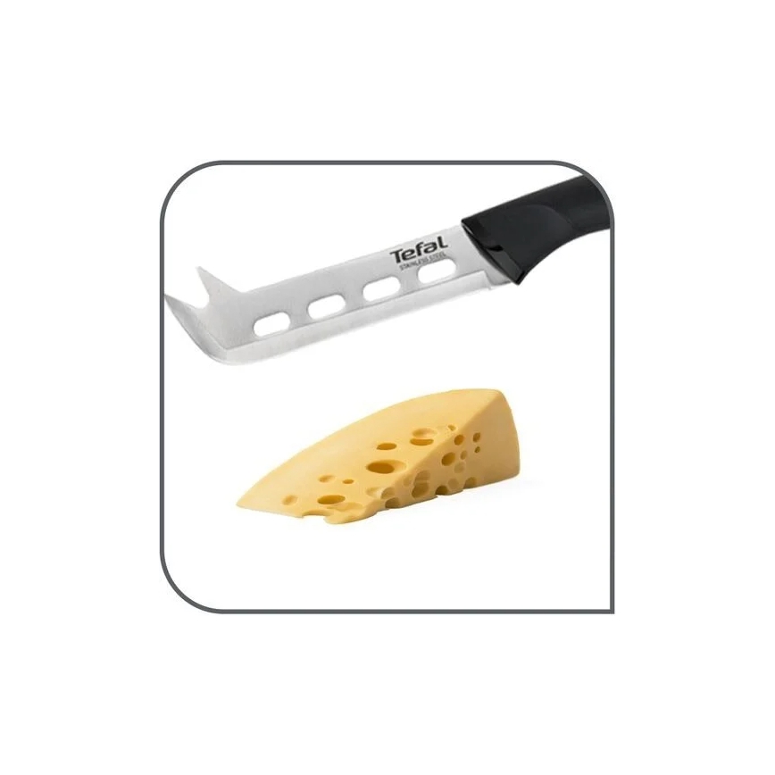 Tefal - Käsemesser aus Edelstahl COMFORT 12 cm glänzendes Chrom/schwarz