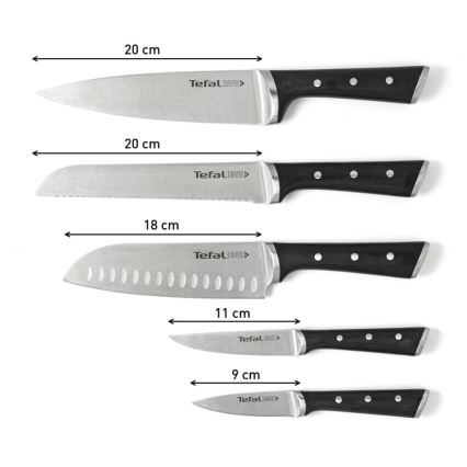 Tefal - Kit de couteaux de cuisine avec support ICE FORCE 6 pcs