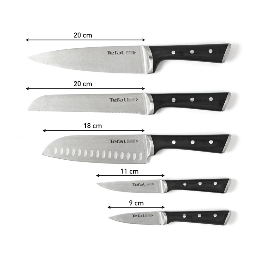 Tefal - Kit de couteaux de cuisine avec support ICE FORCE 6 pcs