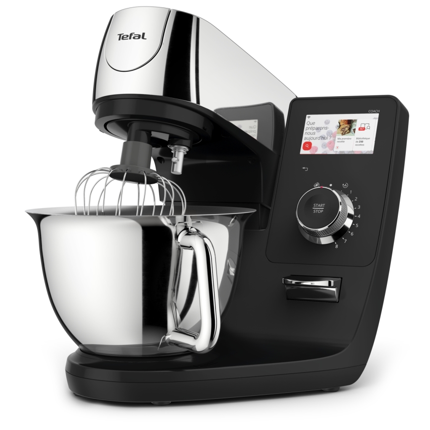 Tefal - Küchenmaschine mit integrierter Waage I-COACH TOUCH 1200W/230V Edelstahl