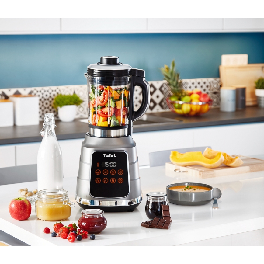 Tefal - Mixeur de table chauffant HIGH SPEED ULTRABLEND BOOST 1300W/230V gris
