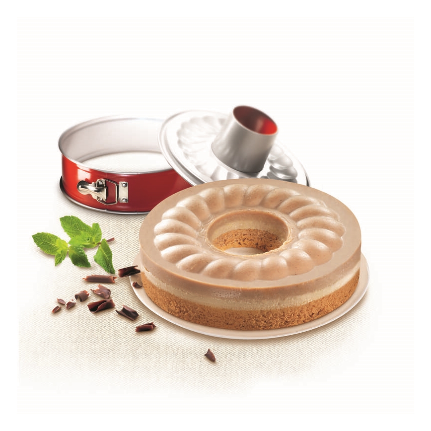 Tefal - Moule rétractable Savarin DELIBAKE 27 cm rouge