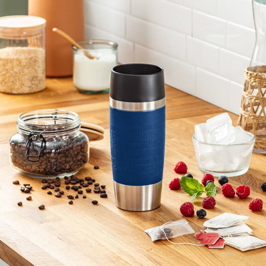 Tefal - Mug de voyage 360 ml TRAVEL MUG acier inoxydable/bleu foncé