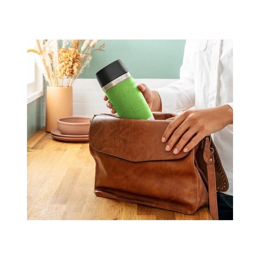 Tefal - Mug de voyage 360 ml TRAVEL MUG acier inoxydable/vert