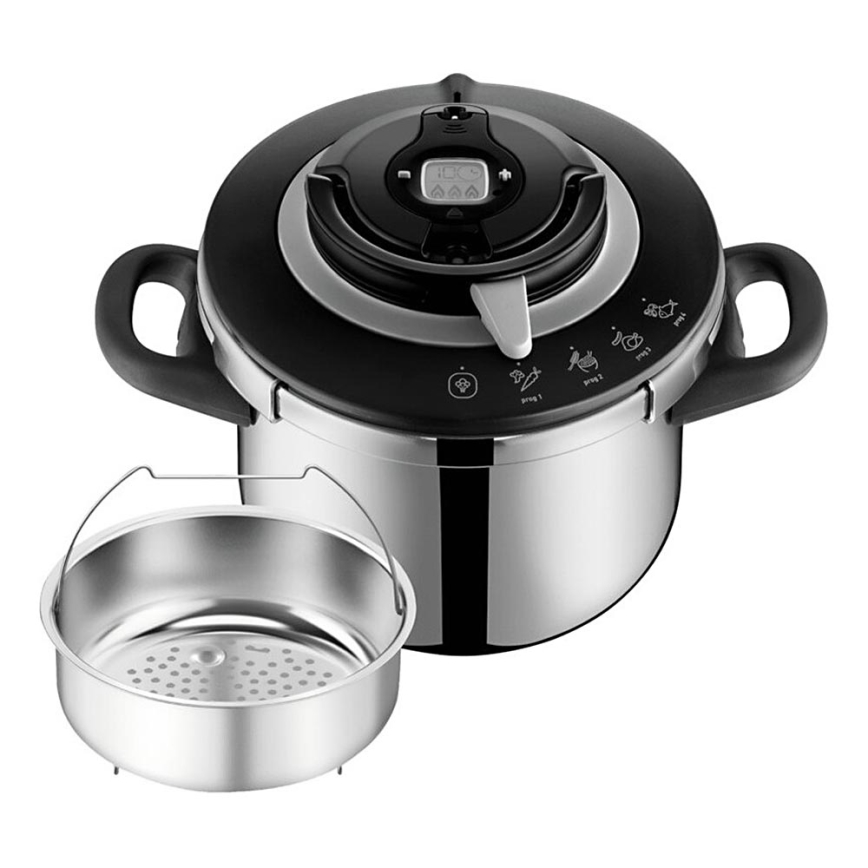 Tefal - Pentola a pressione 6 l CLIPSO+ CHEF in acciaio inox