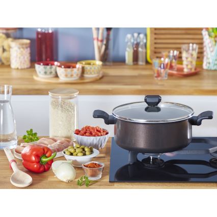Tefal - Pentola con coperchio EASY COOK & CLEAN 24 cm