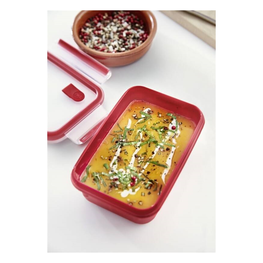 Tefal - Récipient alimentaire 0,8 l MASTER SEAL MICRO rouge