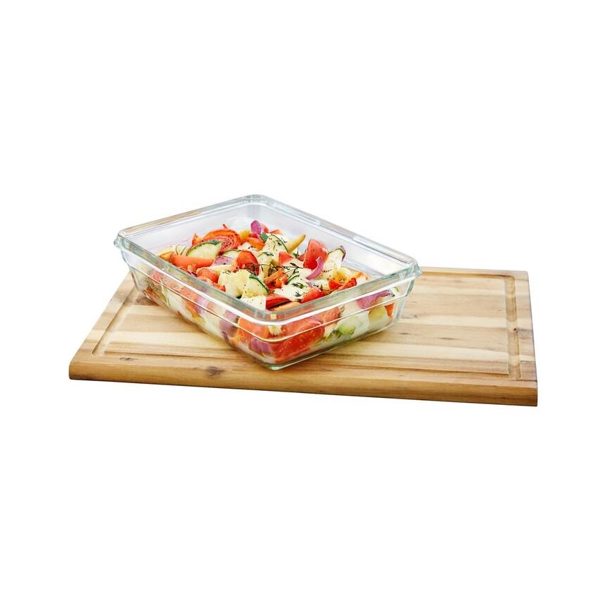 Tefal - Récipient alimentaire 3 l MSEAL GLASS rouge/verre