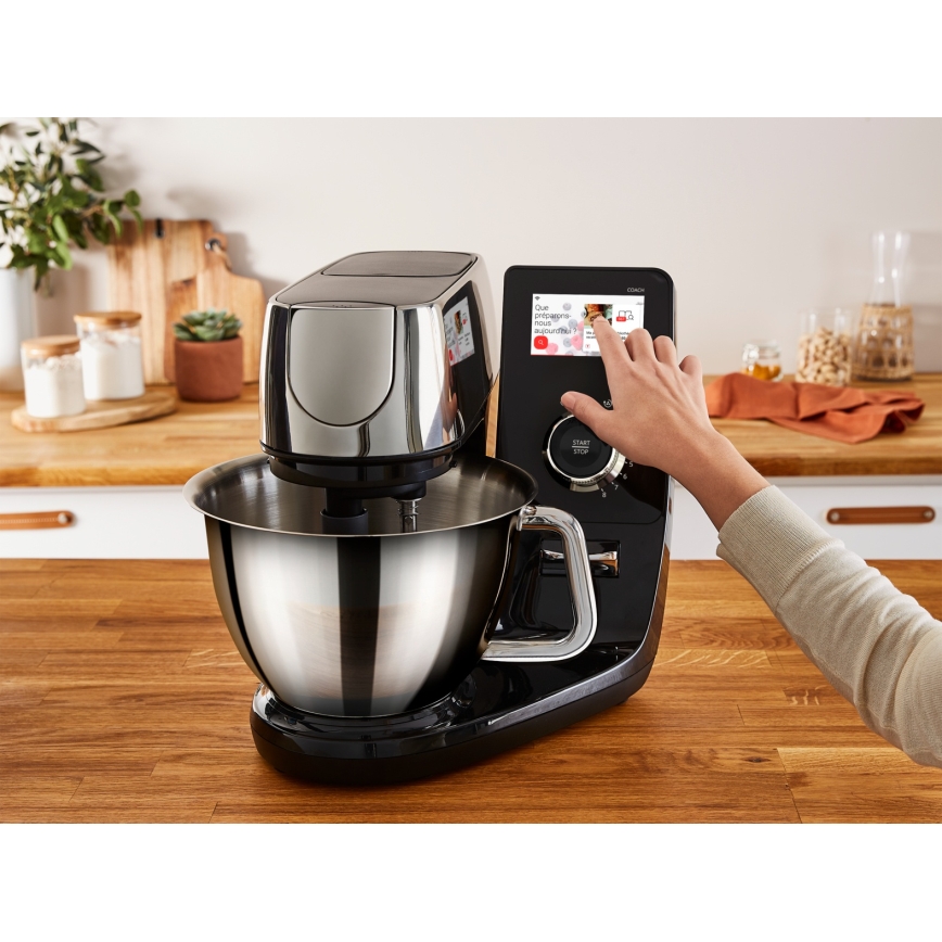 Tefal - Robot da cucina con bilancia integrata I-COACH TOUCH 1200W/230V in acciaio inox