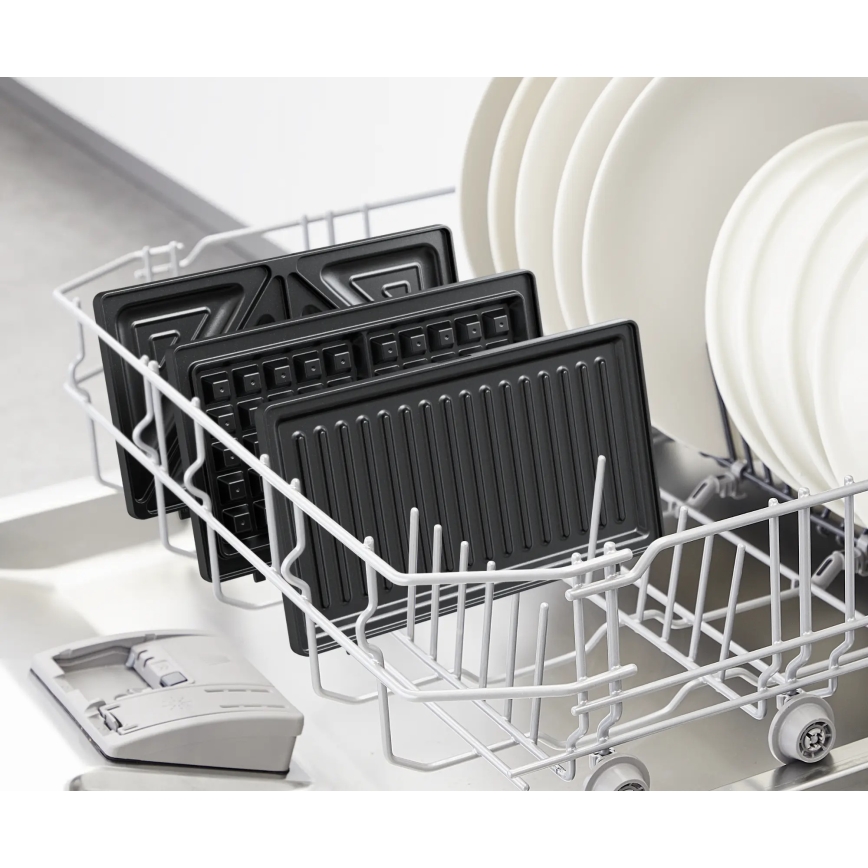Tefal - Sandwichmaker ULTRA COMPACT 3in1 700W/230V schwarz/matt Chrom