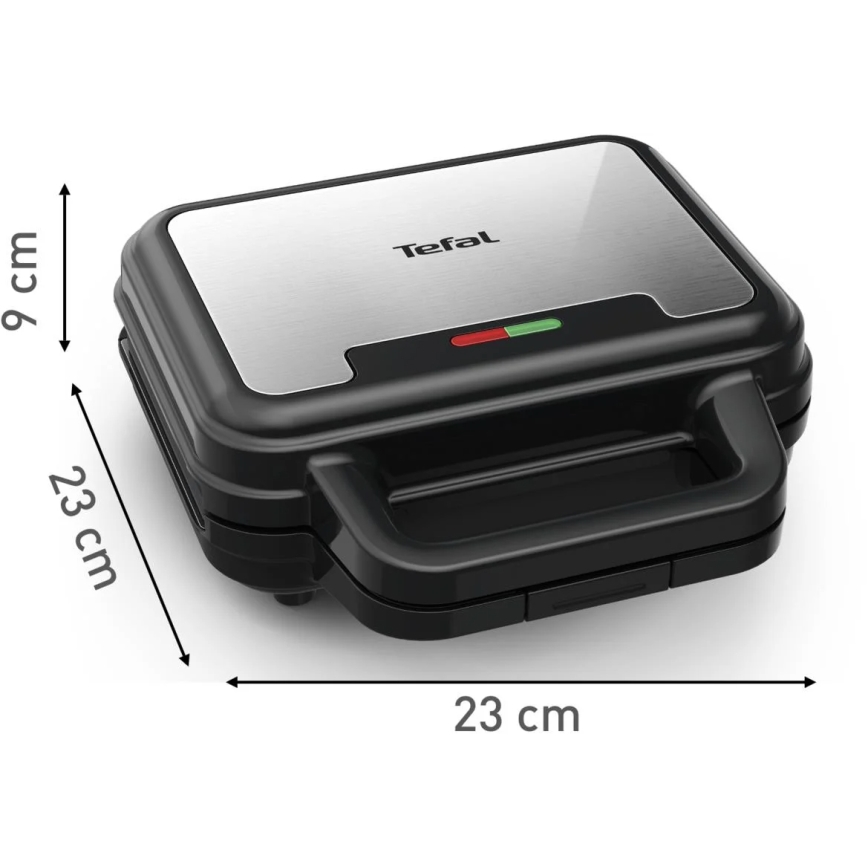 Tefal - Sandwichmaker ULTRA COMPACT 3in1 700W/230V schwarz/matt Chrom