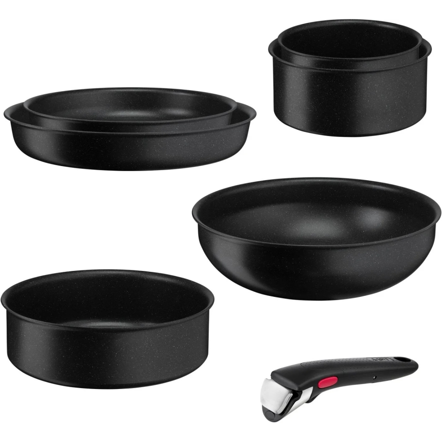 Tefal - Service d'ustensiles de cuisine 7 pce INGENIO BLACK STONE