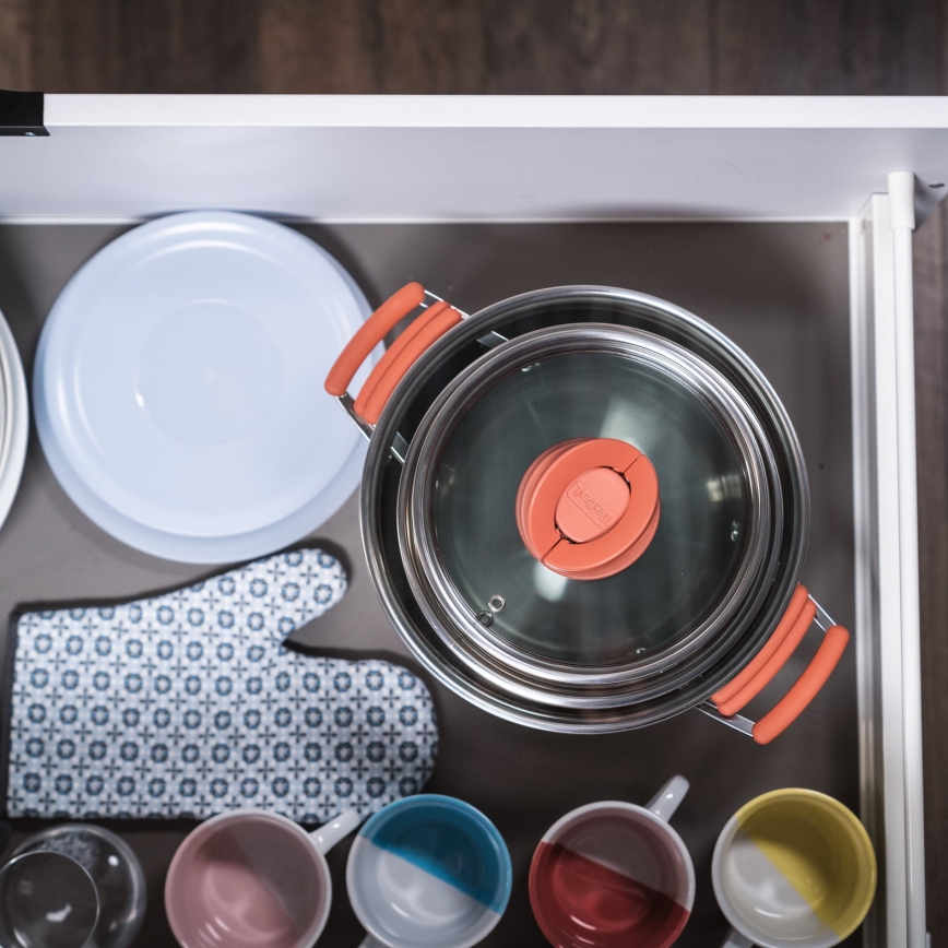 Tefal - Set di 6 pentole OPTI'SPACE