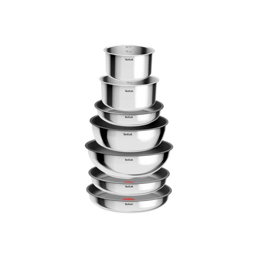 Tefal - Set di pentole da 15 pezzi INGENIO COOK in acciaio inox