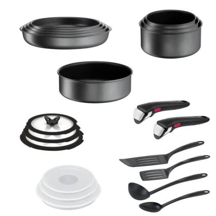 Tefal - Set di pentole 20 pezzi INGENIO DAILY CHEF ON nero