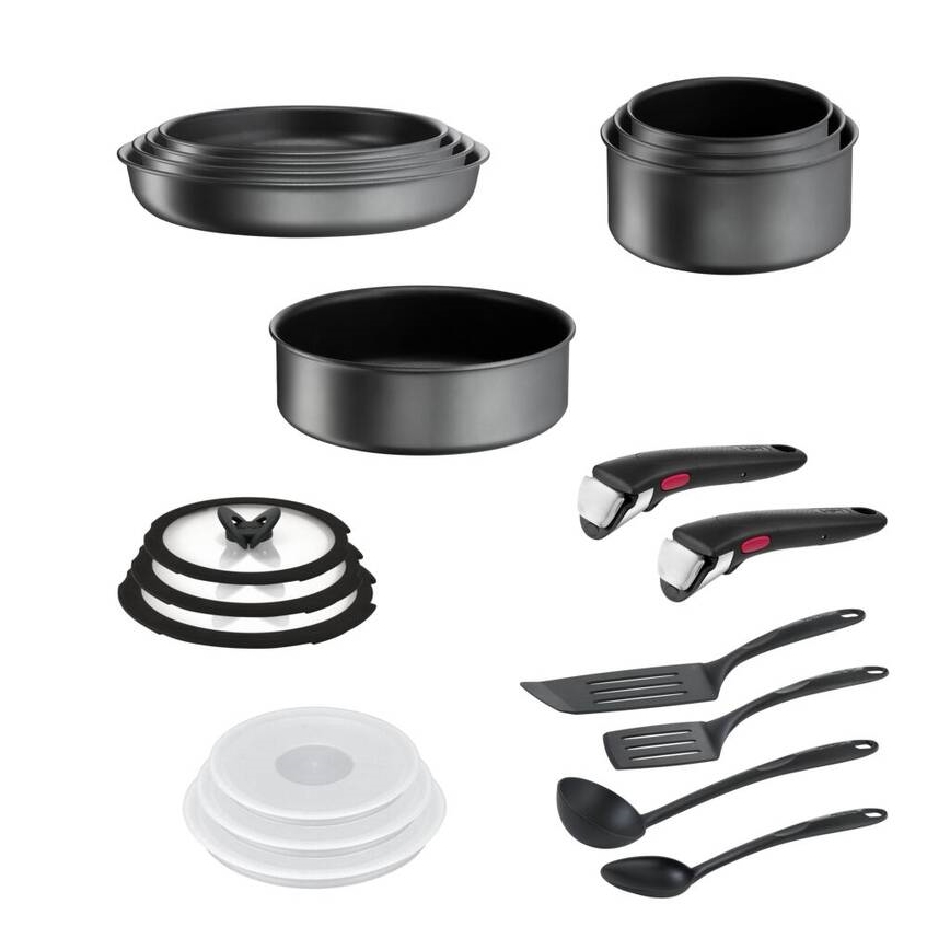 Tefal - Set di pentole 20 pezzi INGENIO DAILY CHEF ON nero