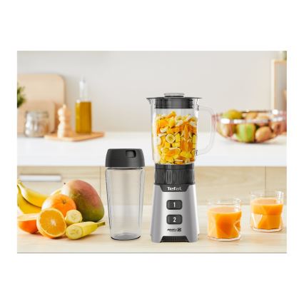 Tefal - Standmixer BLENDFORCE 400W/230V Edelstahl/schwarz