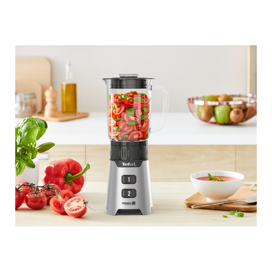 Tefal - Standmixer BLENDFORCE 400W/230V Edelstahl/schwarz
