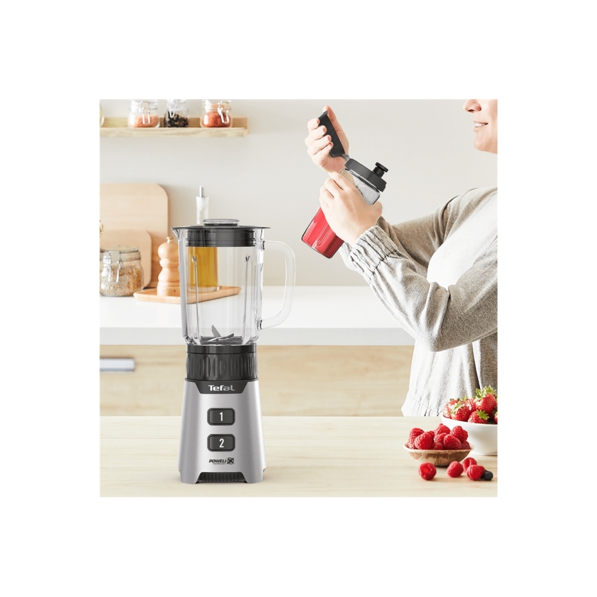Tefal - Standmixer BLENDFORCE 400W/230V Edelstahl/schwarz