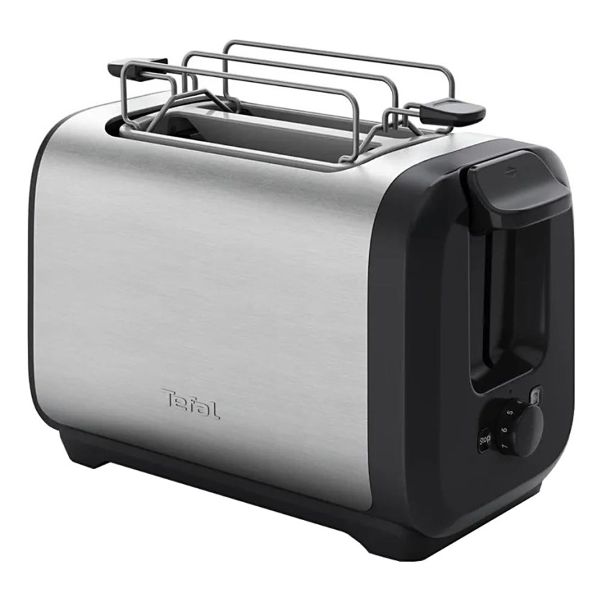 Tefal - Toaster mit zwei Schlitzen SUBITO 1300W/230V schwarz/Edelstahl