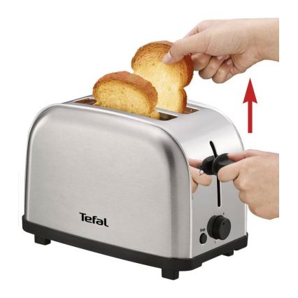 Tefal - Tostapane a due fori ULTRA MINI 700W/230V cromo opaco