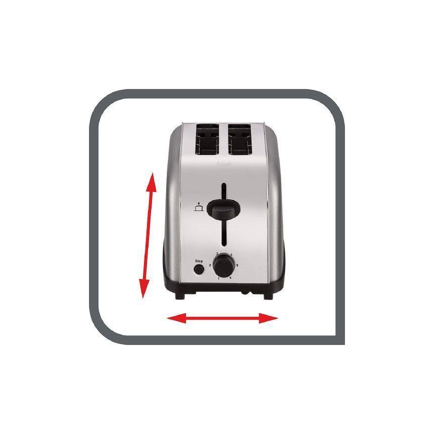 Tefal - Tostapane a due fori ULTRA MINI 700W/230V cromo opaco