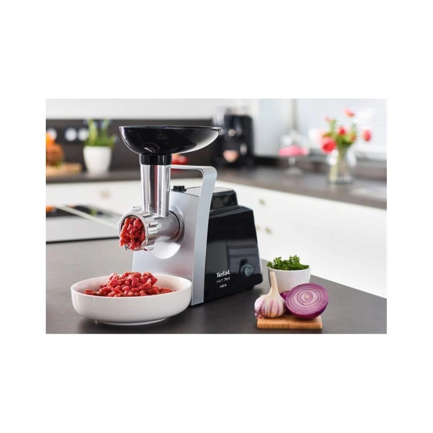 Tefal - Tritacarne 7in1 1400W/230V nero/argento