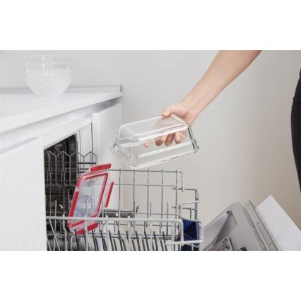 Tefal - Vorratsdose 0,85 l MSEAL GLASS rot/Glas