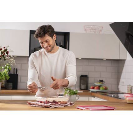 Tefal - Vorratsdose 2 l MSEAL GLASS rot/Glas