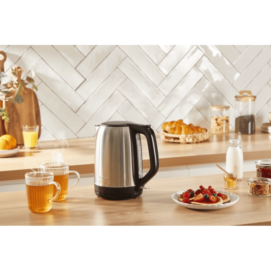 Tefal - Wasserkocher SUBITO 1,7l 2400W/230V Edelstahl/schwarz
