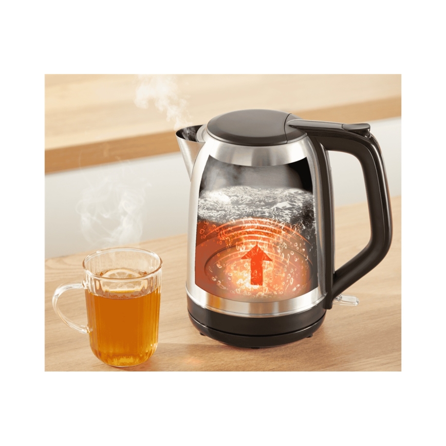 Tefal - Wasserkocher SUBITO 1,7l 2400W/230V Edelstahl/schwarz