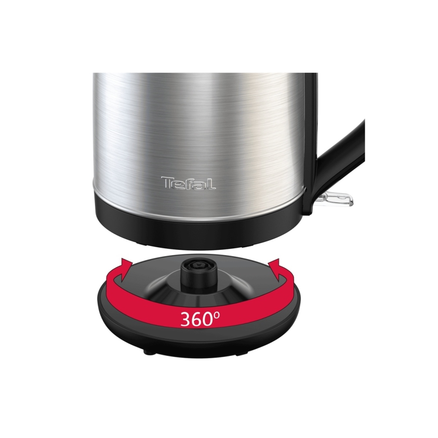 Tefal - Wasserkocher SUBITO 1,7l 2400W/230V Edelstahl/schwarz