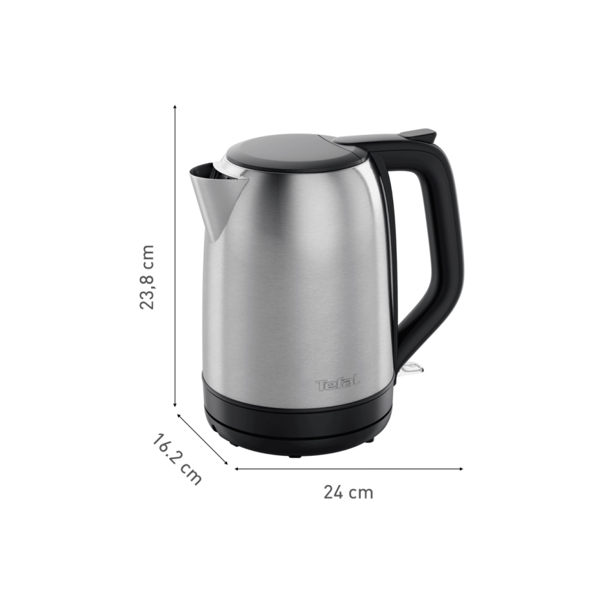 Tefal - Wasserkocher SUBITO 1,7l 2400W/230V Edelstahl/schwarz