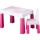 TEGA BABY - Ensemble table et chaise pour enfant rose/blanc