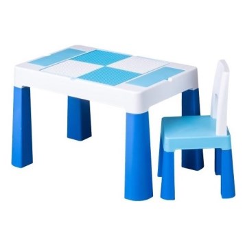 TEGA BABY - Set tavolo e sedia per bambini blu/bianco