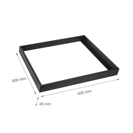 Telaio in metallo per l'installazione di pannelli LED 600x600 mm nero