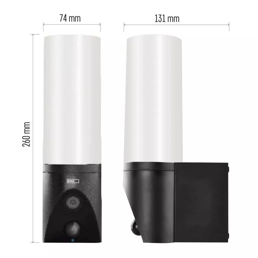 Telecamera esterna intelligente LED con luce GoSmart LED/12W/230V 3200K IP65 Wi-Fi Tuya nera